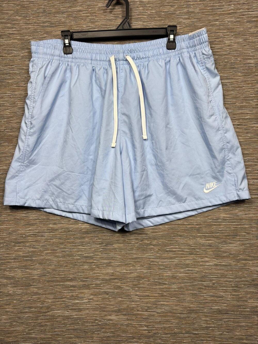 Nike Swim Shorts Mens 2XL Blue Standard Fit Mid Thigh Lined Drawstring Quick Dry